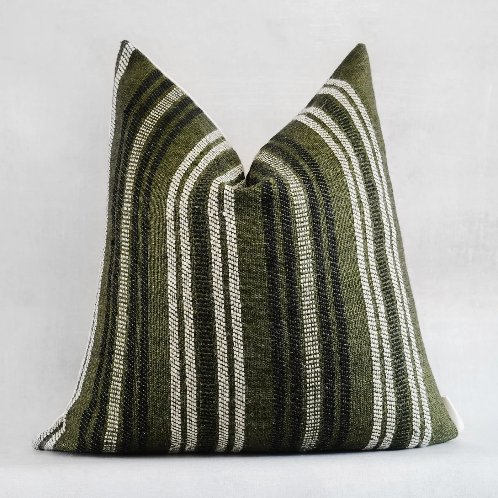 Olive Green Pillow Cover  Vintage Indian Wool Pillow Cover  - Etsy | Etsy (US)