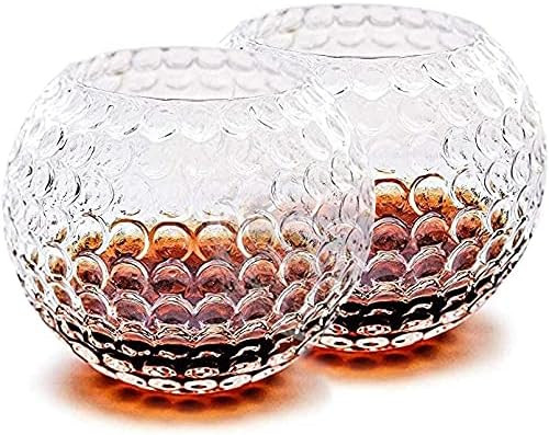 Golf Whiskey Glasses - Set of 2 - Unique, Handmade, Durable, and Fun Golf Drinking Accessories 10... | Amazon (US)