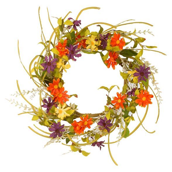 Garden Accents Floral Daisy Wreath (22") | Target