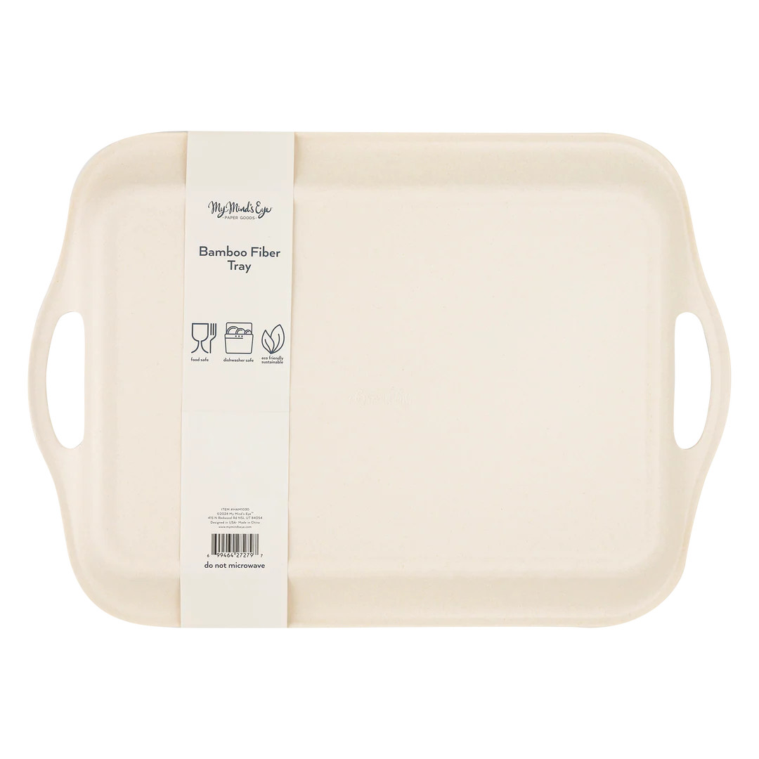 Hamptons Striped Chambray and Red Bamboo Tray | My Mind's Eye