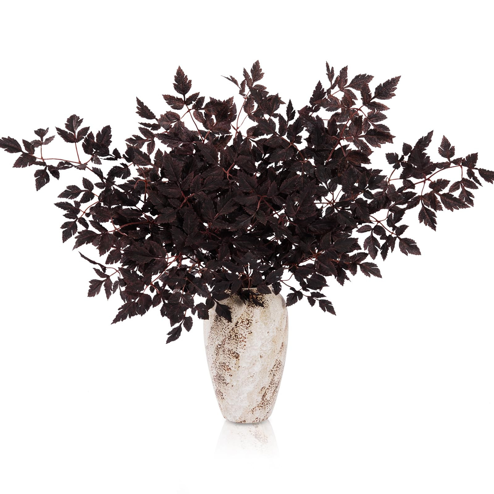 6 Pack Artificial Cimicifuga Plant Leaves Spray, 32 Inches Faux Plum Cimicifuga Stems Leaf, Fall ... | Amazon (US)