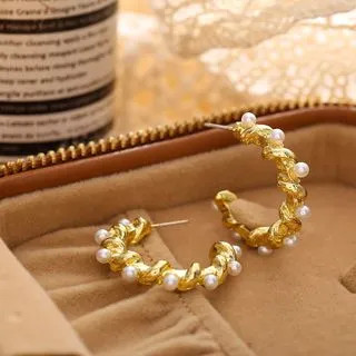 Faux Pearl Hoop Earring | YesStyle Global