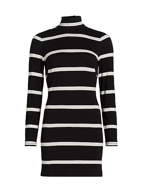 Alice + Olivia Delora Mock Turtleneck Minidress | Saks Fifth Avenue