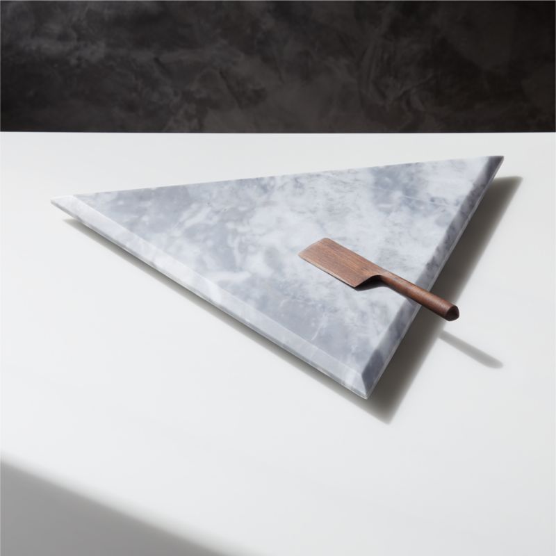 Don't Be a Square Marble Cheese Board and Cut the Cheese Knife Set + Reviews | CB2 | CB2