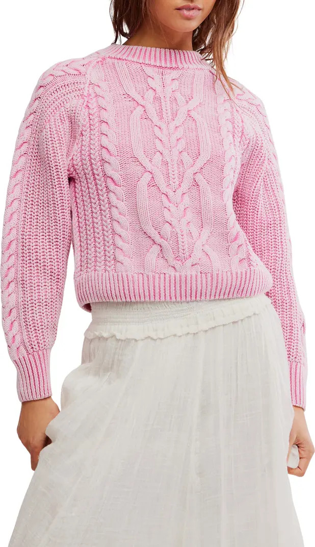 Frankie Cable Cotton Sweater | Nordstrom