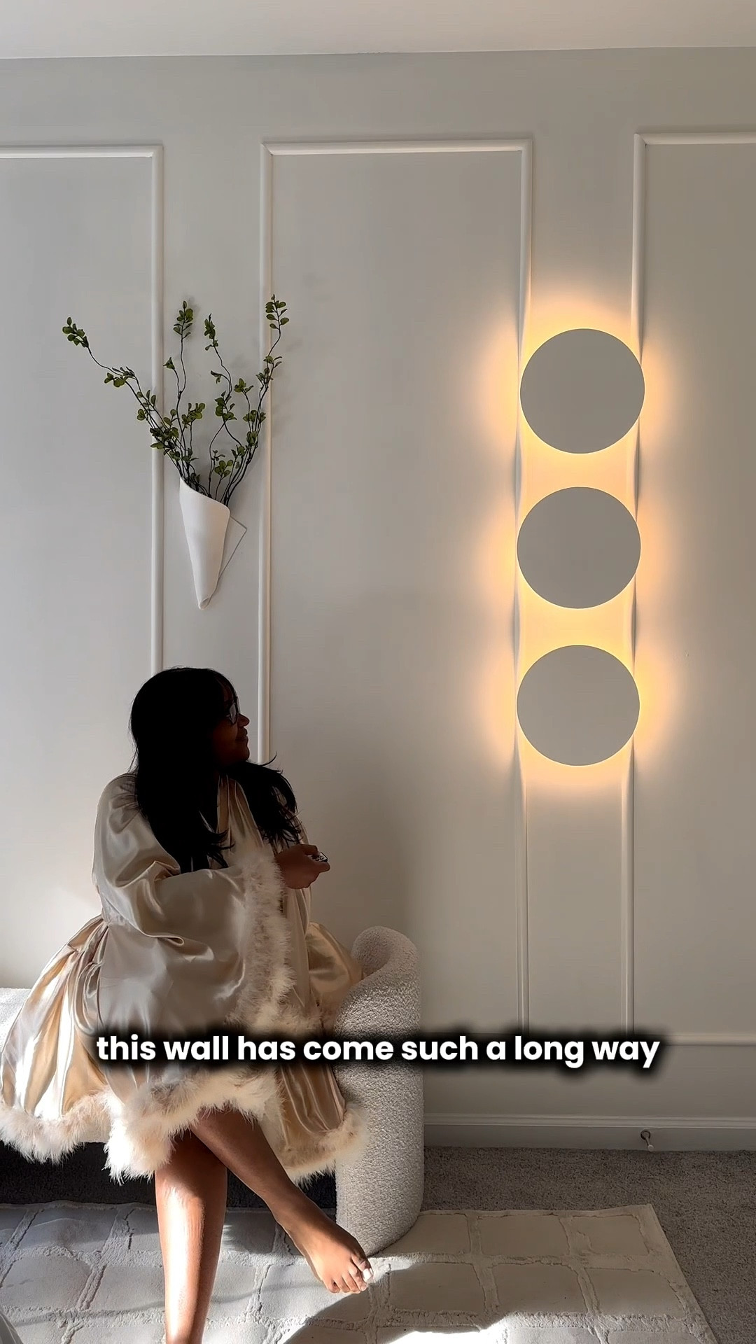 I went through three different paint colors before deciding to just go with the wall color 🙃 

Battery sconce, Amazon find, Amazon lighting, wall vase, feather robe, renter friendly lighting

#LTKHome #LTKStyleTip