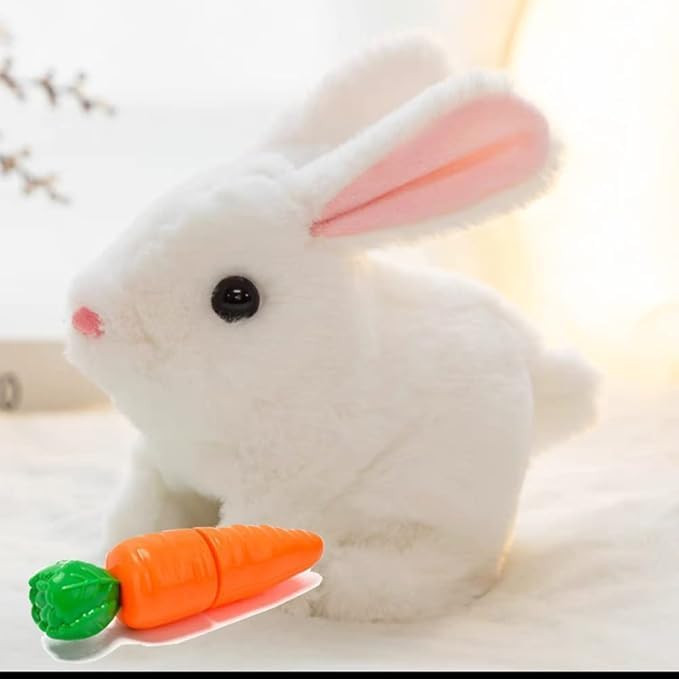 SUQ My Realistic Bunny Toy Interactive Realistic Stuffed Bunny with Moving Ears & Nose, Lifelike ... | Amazon (US)