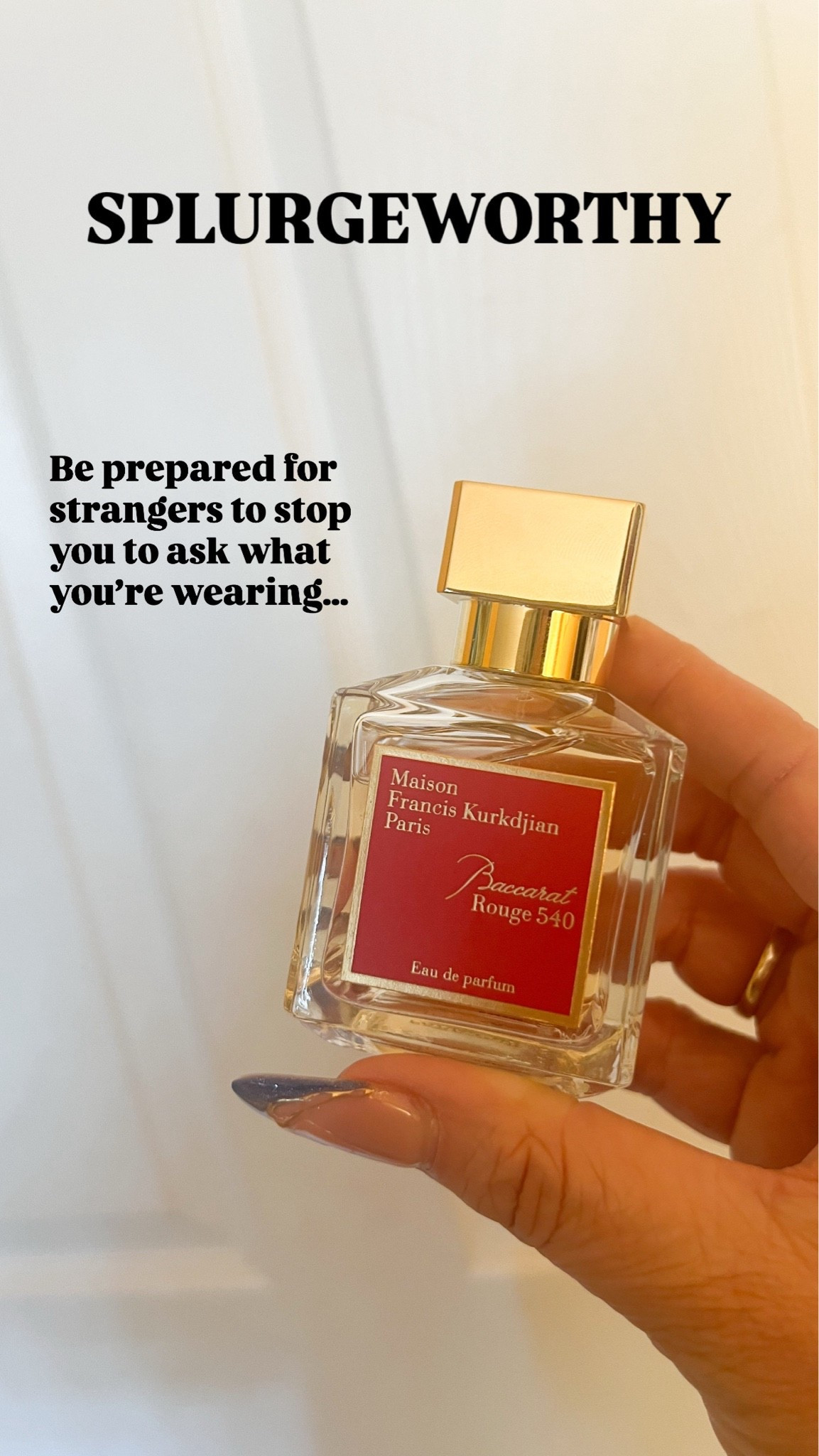 Bougie perfume that is splurgeworthy in my opinion! I have longed for Baccarat Rouge 540 for years and my husband got me it for my birthday! I own and love a Baccarat inspired perfume and I get stopped by strangers all the time! I’m in love with Baccarat Rouge 540! High end perfume, signature scent, beauty favorites, gifts for her, Nordstrom beauty @nordstrom #LaidbackLuxeLife

Hey Beautiful! Feel free to comment on this post if you have any questions! 🫶🏽

Follow me for more fashion finds, beauty faves, lifestyle, home decor, sales and more! So glad you’re here!! XO, Karma

#LTKgrwm #LTKBeauty #LTKOver40