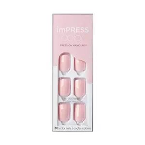 KISS imPRESS Color Polish-Free Solid Color Press On Nails, PureFit Technology, Short Length, 'Pic... | Amazon (US)