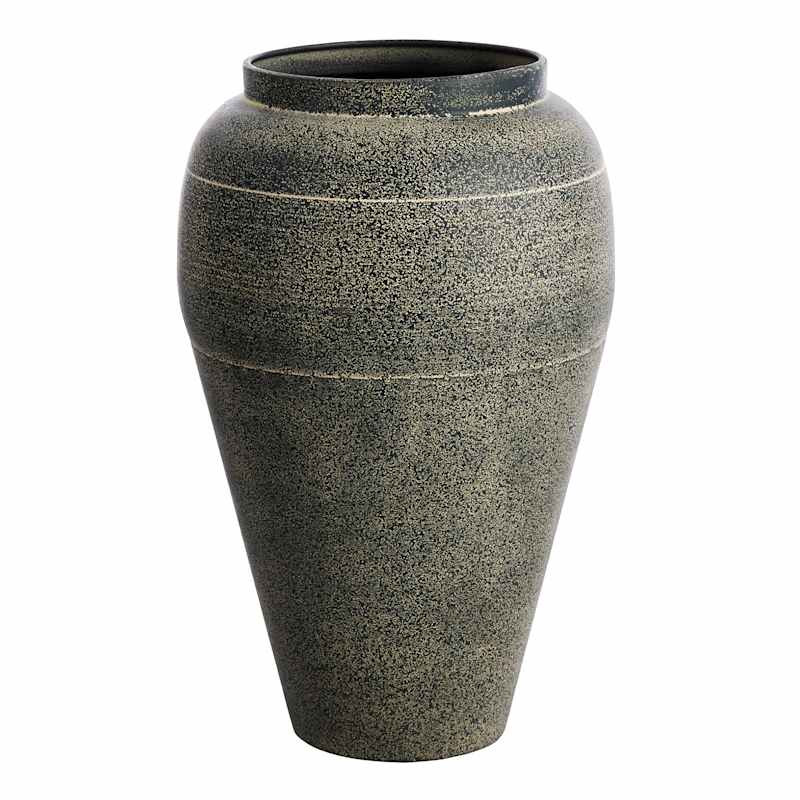 Black Metal Vase, 13" | At Home