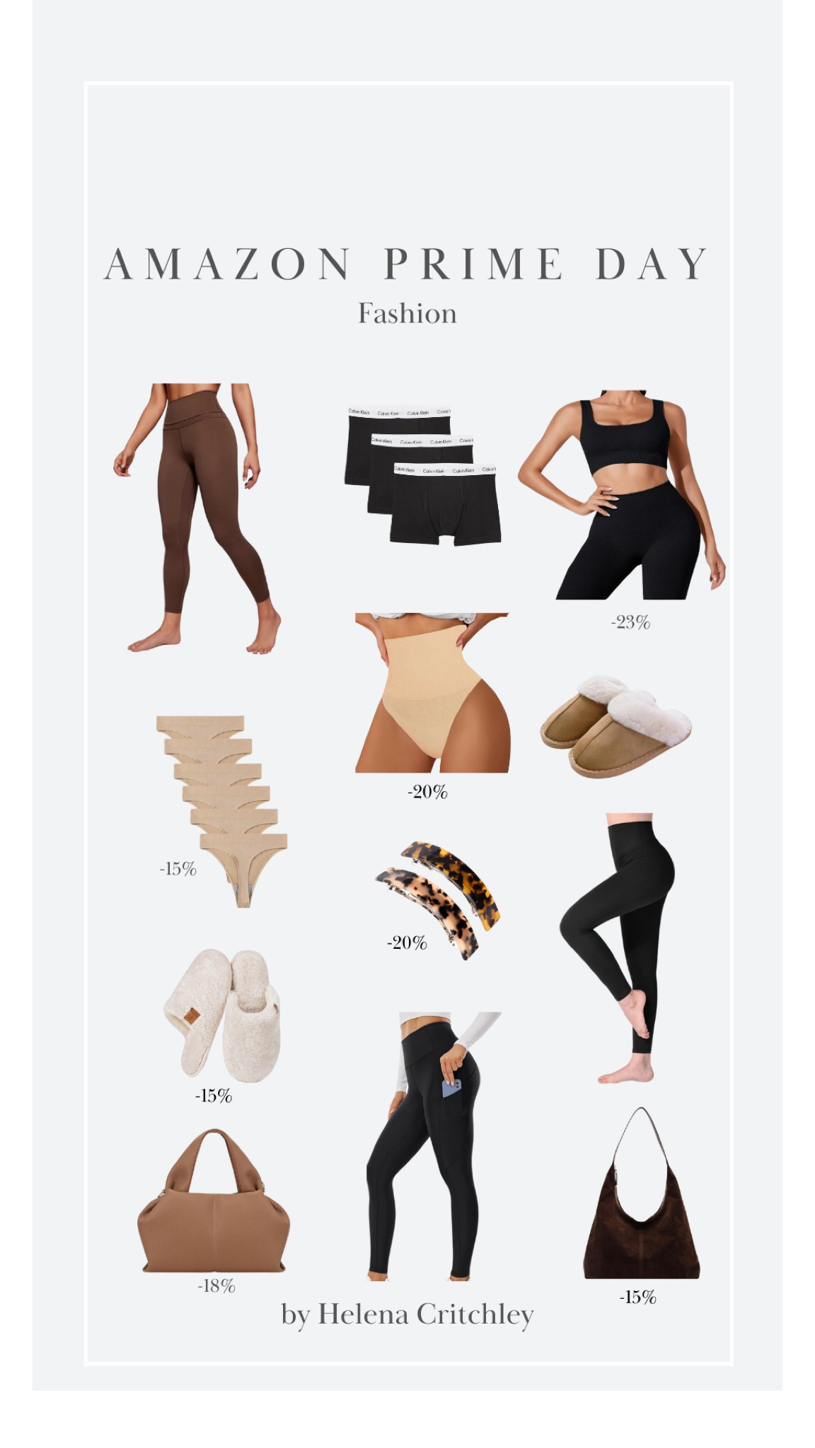 My Fashion Selects for Amazon Prime Day! 

Amazon Prime, Autumn Winter, Essentials, Workout Leggings, Underwear, Pajamas, Bag, Everyday Bag, Slippers, Loungewear, Gym Leggings 

#LTKautumn #LTKsale #LTKuk