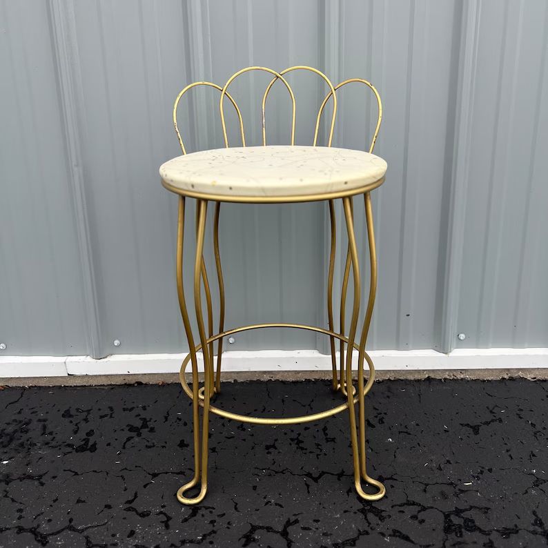 1928 Golden Boudoir Chair W/ Gold Fleck Ivory Seat by George Koch Sons Old Hollywood Regency Styl... | Etsy (AU)