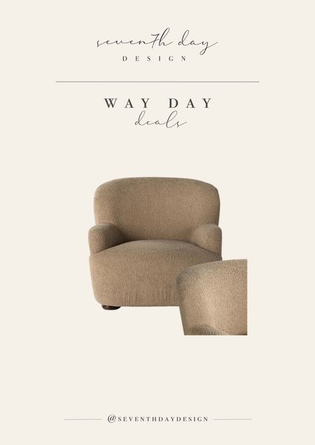Teddy chair on sale for way day! 

Way day deals, way day sale, wayfair finds, accent chair 

#LTKsalealert #LTKhome