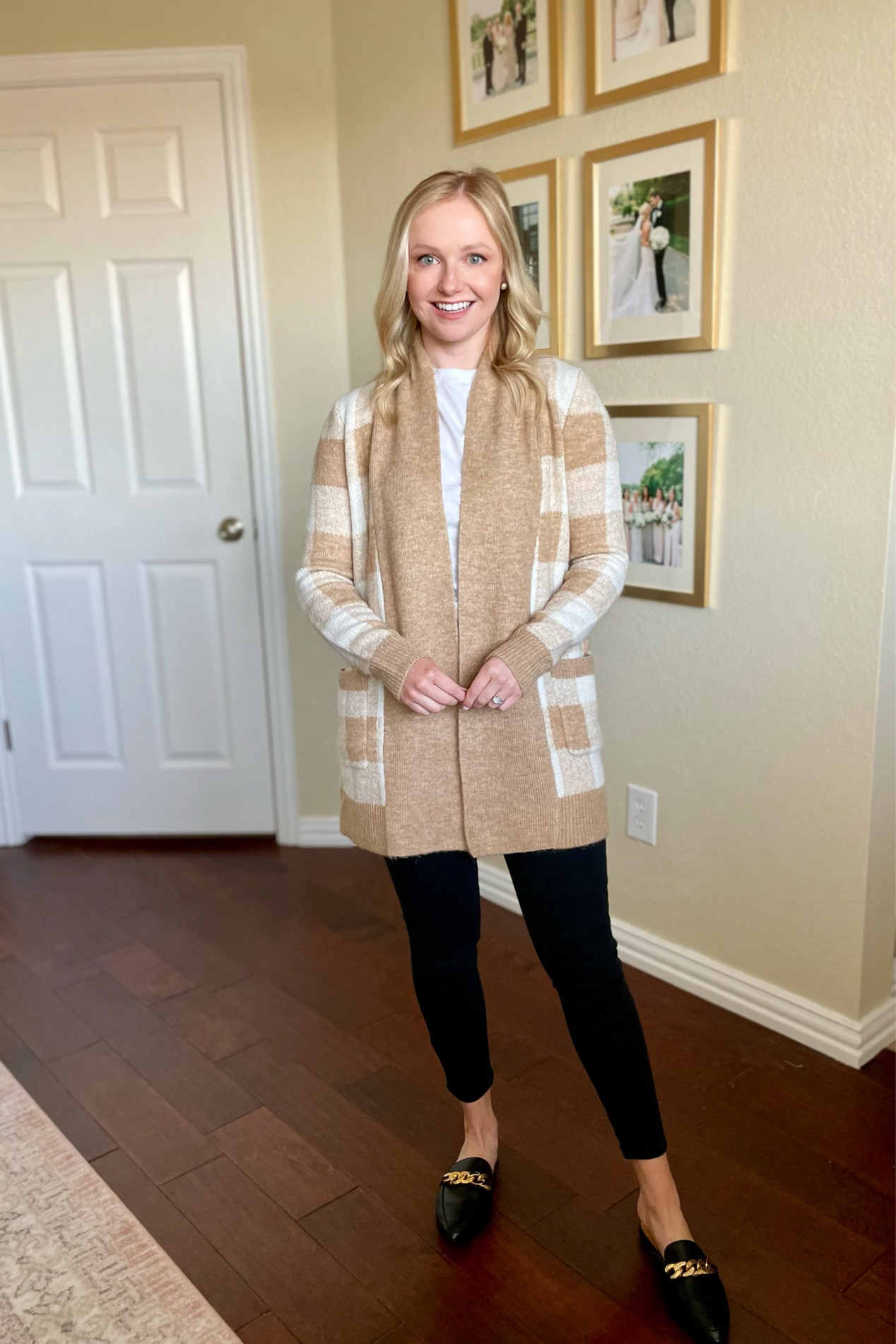 XSP in cardigan, 2P in jeans, XS in tshirt and 6 in shoes | teacher outfit, business casual, workwear #competition

#LTKworkwear #LTKFind #LTKSeasonal