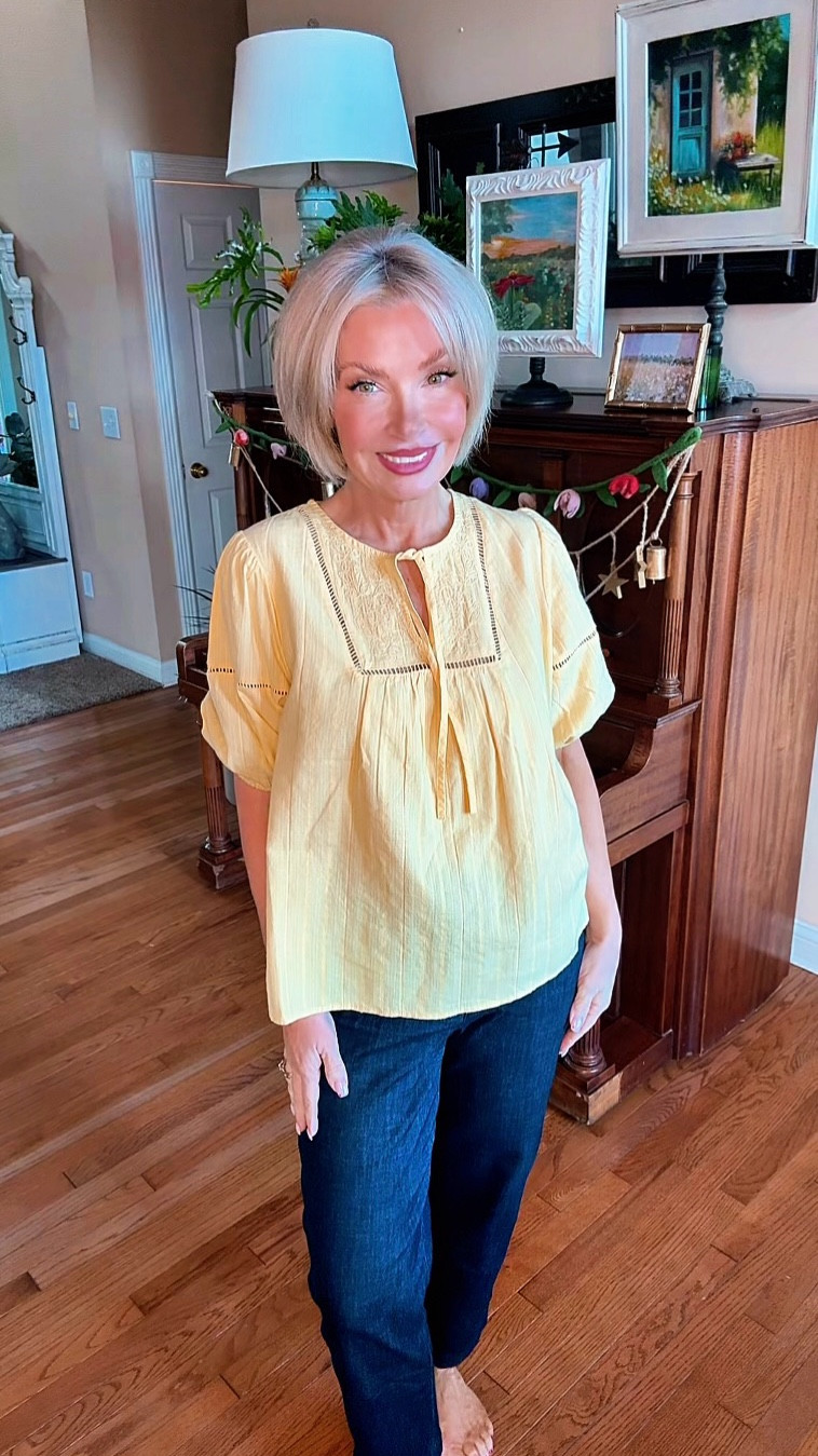 This yellow embroidered blouse is giving effortless spring style. Lightweight, breezy, and perfect with classic dark denim.

Easy outfit. Instant mood boost.

#LTKSaleAlert #LTKSeasonal #LTKSpringSale