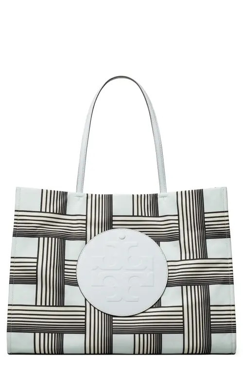 Tory Burch Ella Print Tote in Block Print Blue at Nordstrom | Nordstrom