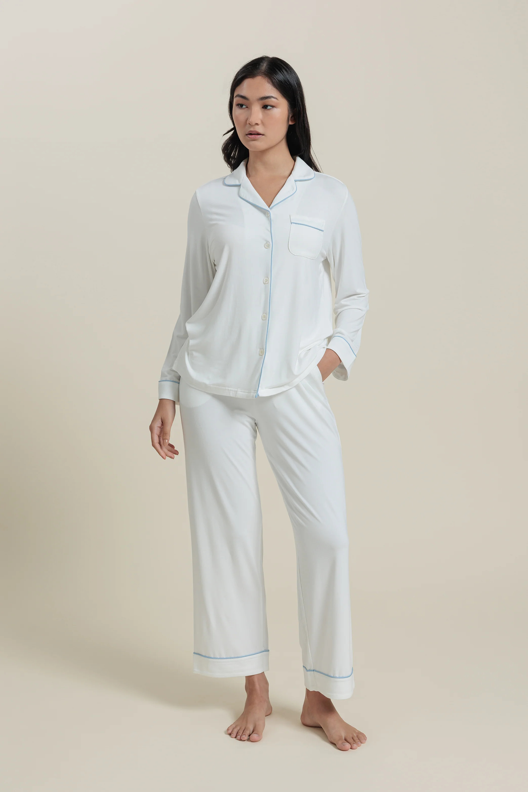 Bamboo Long Sleeve Pajama Top Shirt | Aeptom