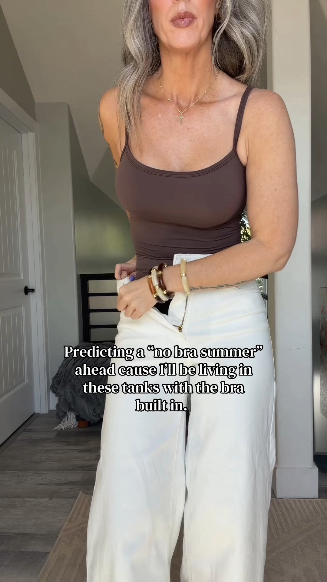 This Amazon tank has built in pads perfect for no bra summer! Wearing size small.

#LTKootd #LTKOver40 #LTKActive