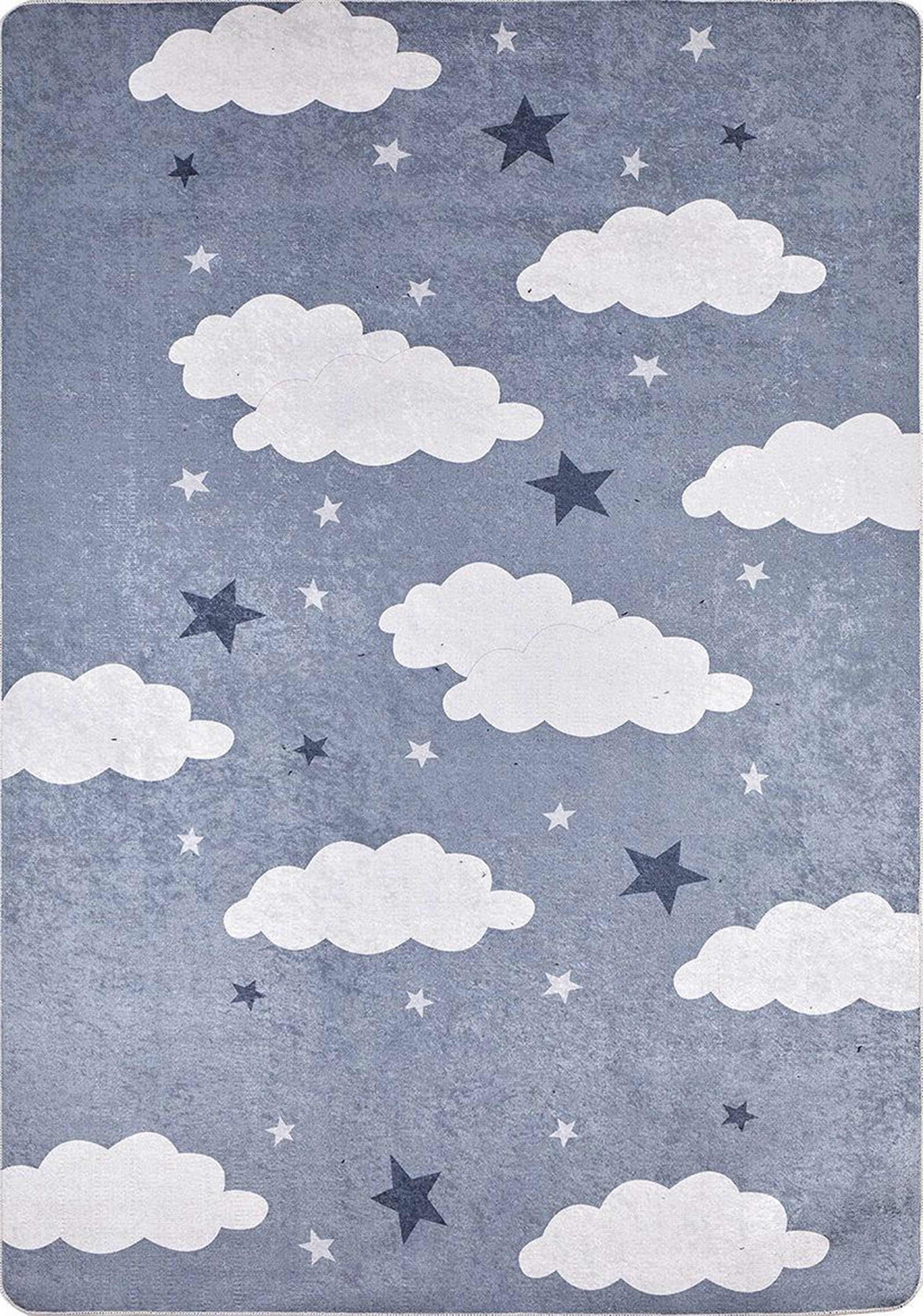 Cloudy Rug Gray Kids Rug | Fame Rugs