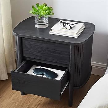 Modway Cadence Fluted 2-Drawer Nightstand in [Color] - Mid Century Modern Bedside Table with Stor... | Amazon (US)