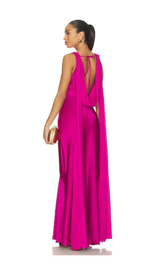 Gabriella Cowl Maxi Dress in Fuchsia | Revolve Clothing (Global)