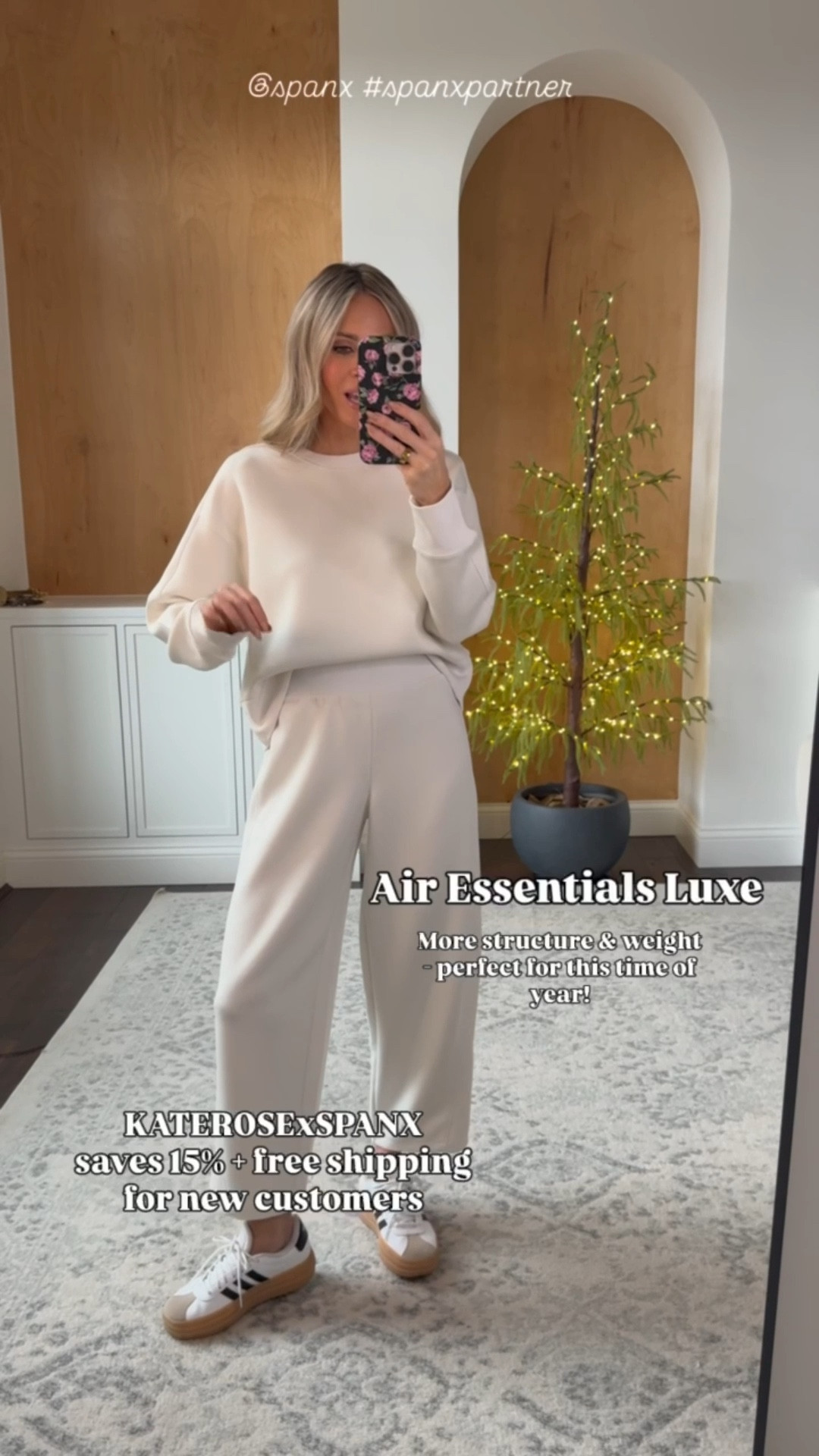 @spanx new arrivals! Use code KATEROSExSPANX to save 15% plus free shipping for new customers 

Gorgeous new air essentials luxe collection - comes in multiple colors and styles. Wearing crewneck sweatshirt (sized up to small) and barrel sweatpants (xs petite)

Air essentials luxe cardigan is such a nice gift - perfect for travel or an elevated casual outfit. 4 colors - wearing size small

Booty boost luminara leghjngs - beautiful sheen detail - grab the matching tank for an elevated workout set! Comes in full length or 7/8 length. Wearing xs in both

#spanxpartner

Follow my LTK @roseykatestyle on the @shop.LTK app to view this post and get my exclusive app-only content!

#liketkit #LTKHoliday
@shop.ltk
https://liketk.it/5Gwnf 

Follow my LTK @roseykatestyle on the @shop.LTK app to view this post and get my exclusive app-only content!

#liketkit  
@shop.ltk
https://liketk.it/5H47R

Follow my LTK @roseykatestyle on the @shop.LTK app to view this post and get my exclusive app-only content!

#liketkit #LTKGiftGuide  #LTKGiftGuide 
@shop.ltk
https://liketk.it/5JdQS

#LTKGiftGuide 

Follow my LTK @roseykatestyle on the @shop.LTK app to view this post and get my exclusive app-only content!

#liketkit   
@shop.ltk
https://liketk.it/5K45r

Follow my LTK @roseykatestyle on the @shop.LTK app to view this post and get my exclusive app-only content!

#liketkit    
@shop.ltk
https://liketk.it/5KlDN

Follow my LTK @roseykatestyle on the @shop.LTK app to view this post and get my exclusive app-only content!

#liketkit #LTKPetite #LTKTravel #LTKPetite #LTKOver40 #LTKSeasonal #LTKPetite #LTKPetite #LTKTravel #LTKTravel #LTKmomlife #LTKPetite #LTKOver40 #LTKfitnessgoals #LTKTravel
@shop.ltk
https://liketk.it/5Kwxn

#LTKOver40 #LTKPetite #LTKTravel