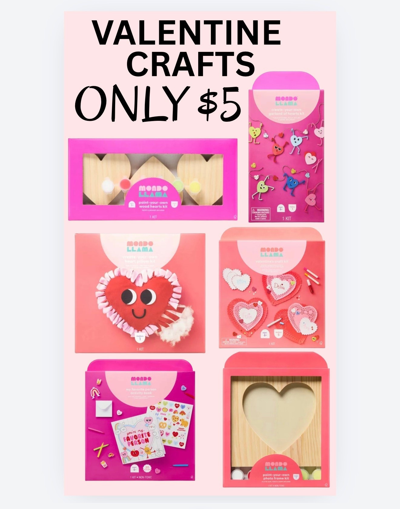 Valentine crafts for $5 are so good for kids ❤️🩷💜

#LTKValentine