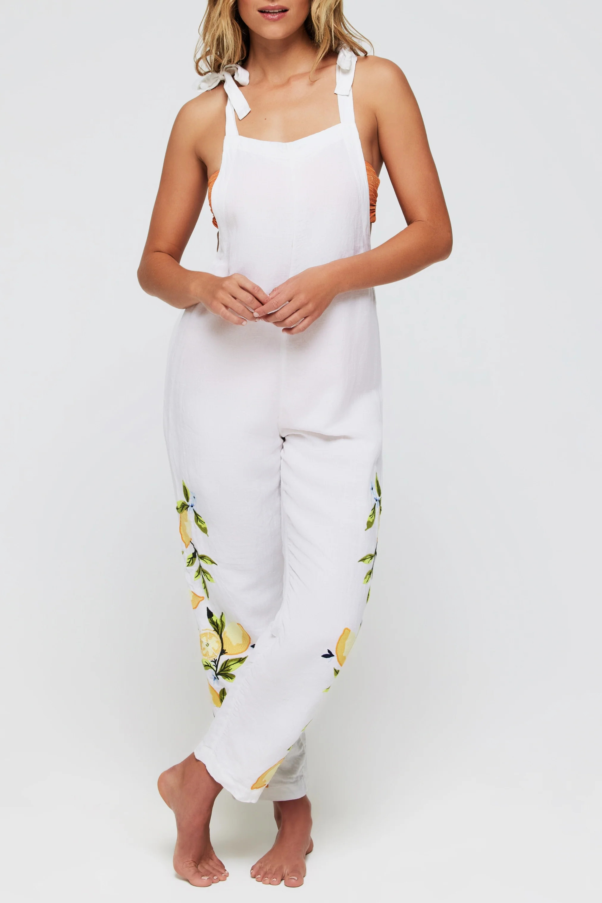 Embroidered Coveralls Cover Up | Hermoza