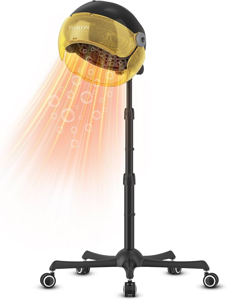 TASALON Gold Portable Hooded Hair Dryer for Home, Standing 1875w Ionic Hooded Dryer on Wheels wit... | Amazon (US)