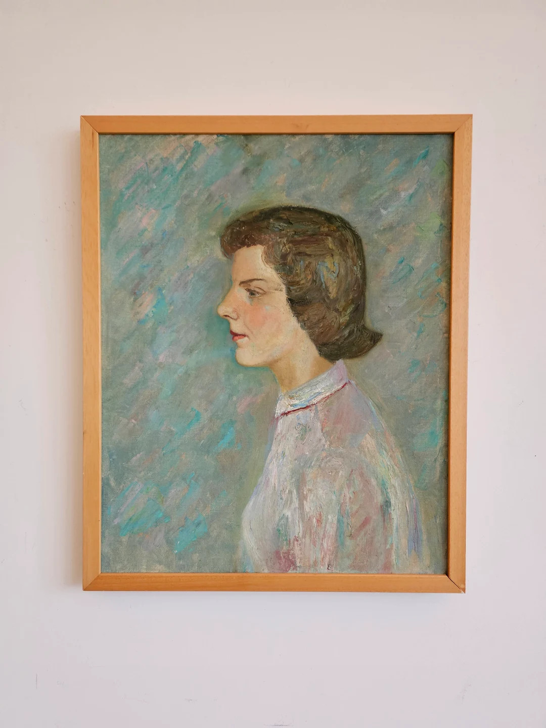 Pretty Vintage Portrait Painting of a Woman - Etsy | Etsy (US)