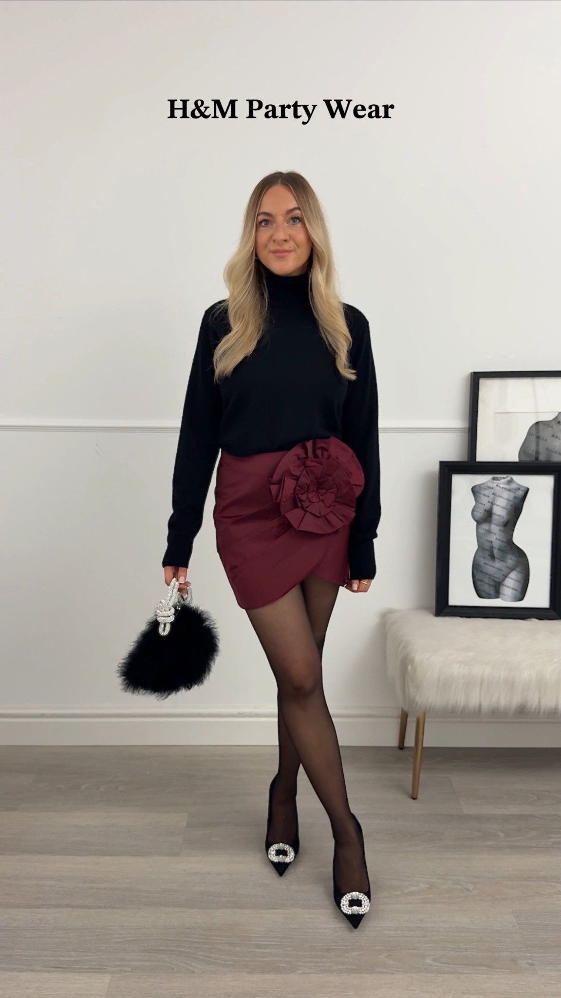 I wear a small in the cashmere jumper & xs in the burgundy skirt.

#LTKfestive #LTKdatenight #LTKpartywear