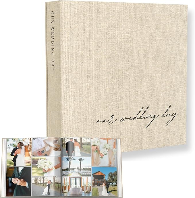 Wedding Photo Album 4x6 Pictures - Large Picture Scrapbook with 400 Pockets for Horizontal & Vert... | Amazon (US)