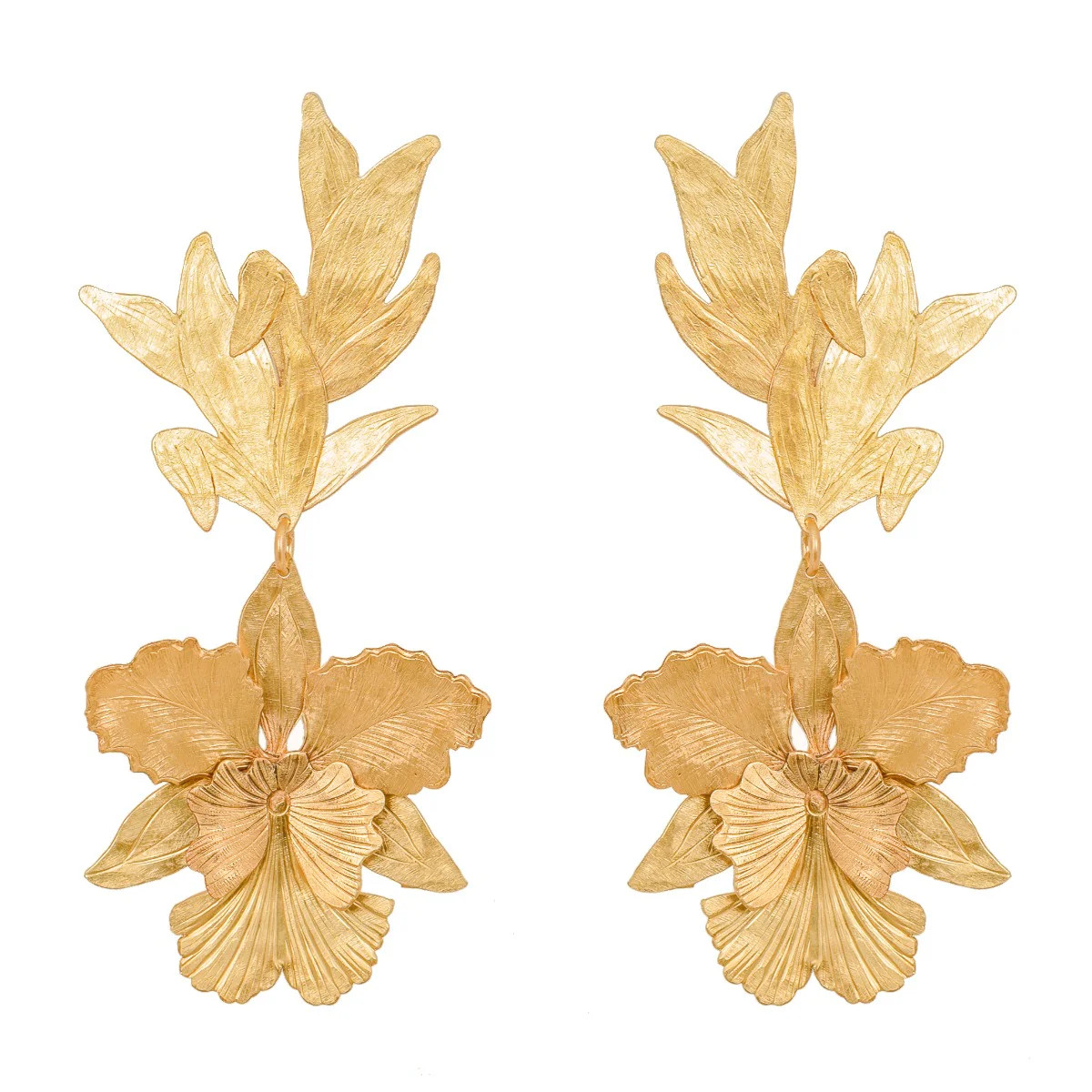 Gold La'akea Orchid Earrings | We Dream in Colour