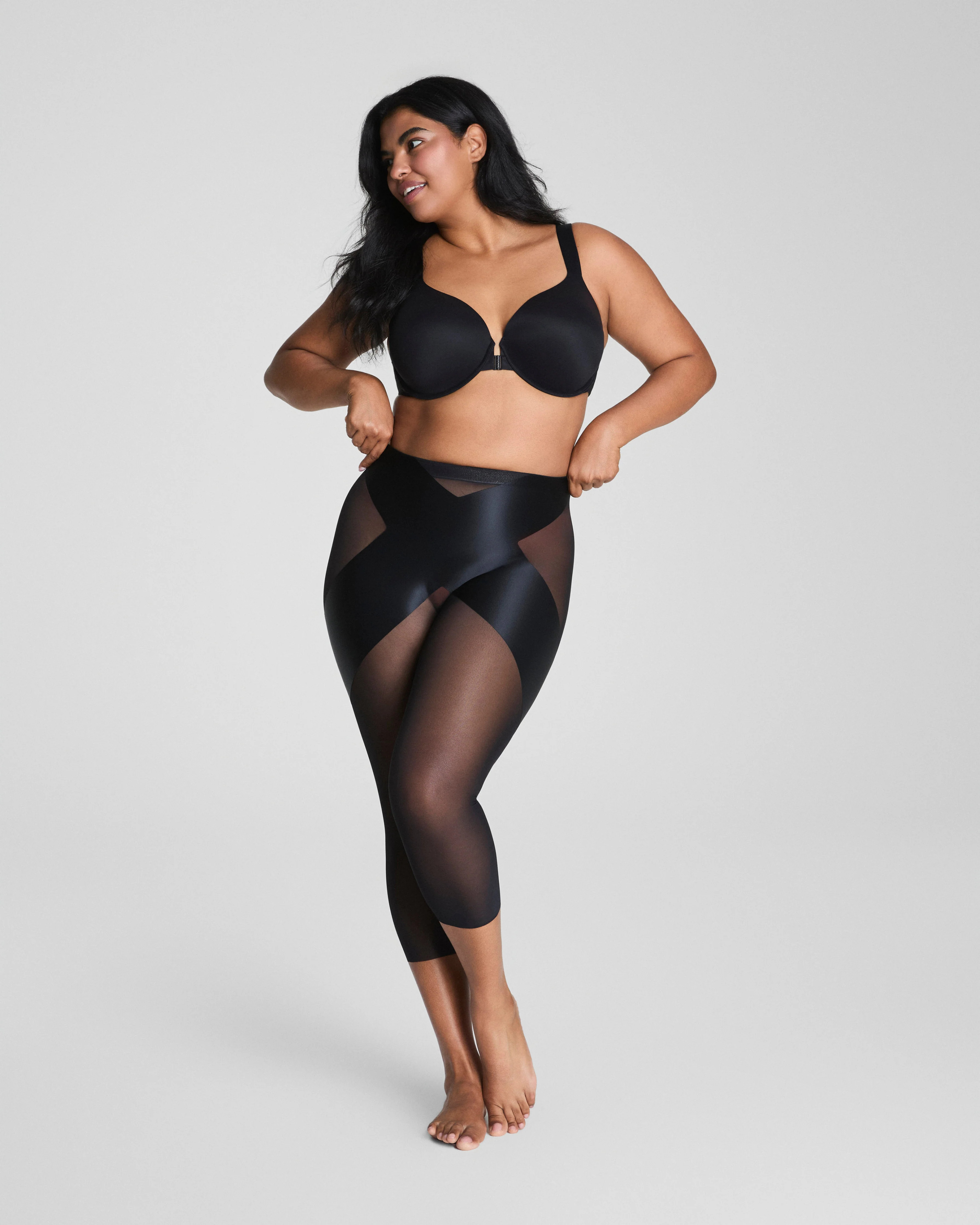 Satin-X High-Waisted Shaping Capri Leggings | SPANX | Spanx