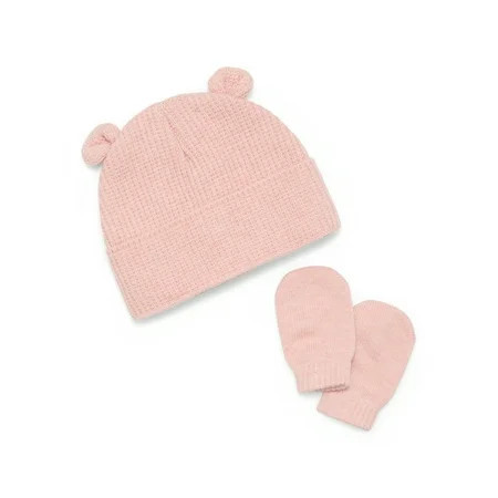 Wonder Nation Baby Beanie and Mitten Set | Walmart (US)
