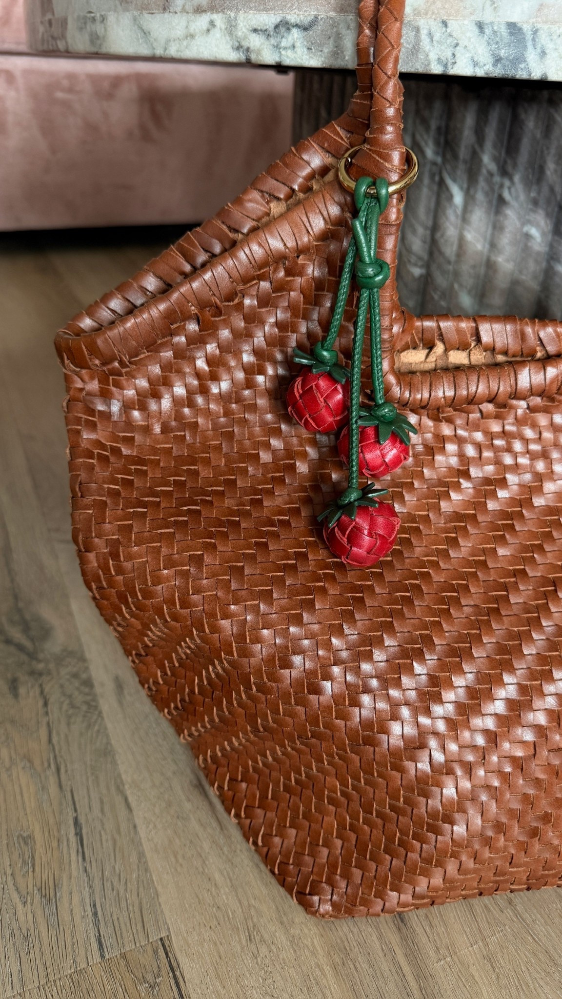 Woven bag + bag charm! 

#LTKootd #LTKSeasonal #LTKgrwm