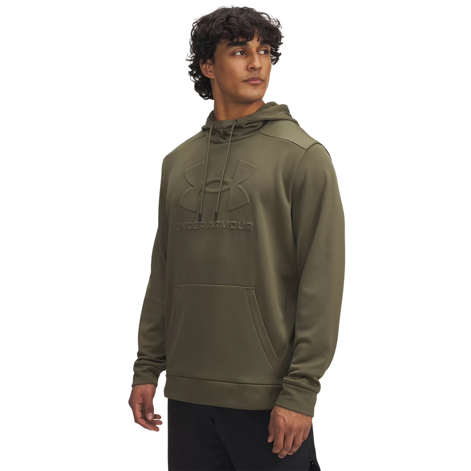 Men's Under Armour Fleece® Embossed Hoodie, Size: Medium, Marine Od Green | Kohl's