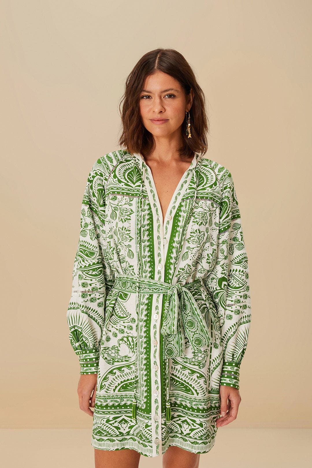 Green River Ride LENZING™ ECOVERO™ Euroflax™ Mini Dress | FarmRio (US)