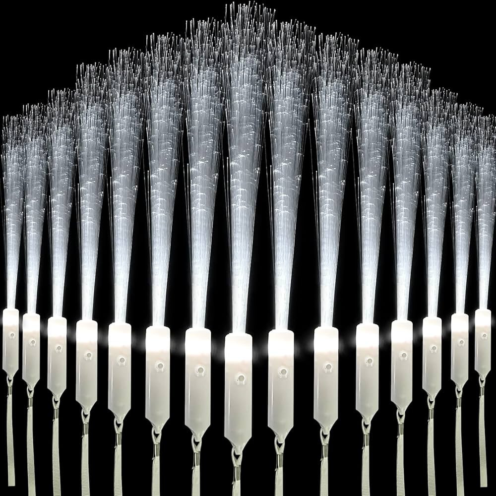 M.best 15pcs Glow Sticks LED Light up Wedding Wands, 3 Flashing Modes Glow in The Dark White Fibe... | Amazon (US)