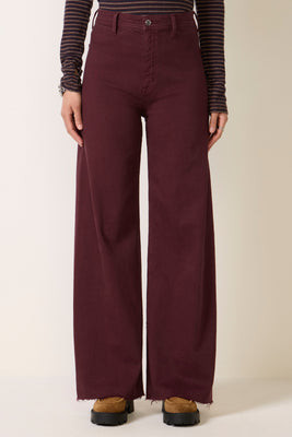 PISTOLA Women's Penny Wide Leg Jean, Size 26, Claret Red | Evereve