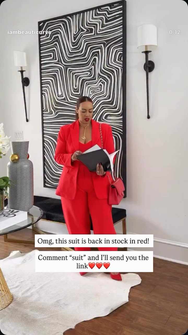 Omg, this suit is back in stock in red!

#LTKOver40 #LTKMidsize #LTKPlusSize