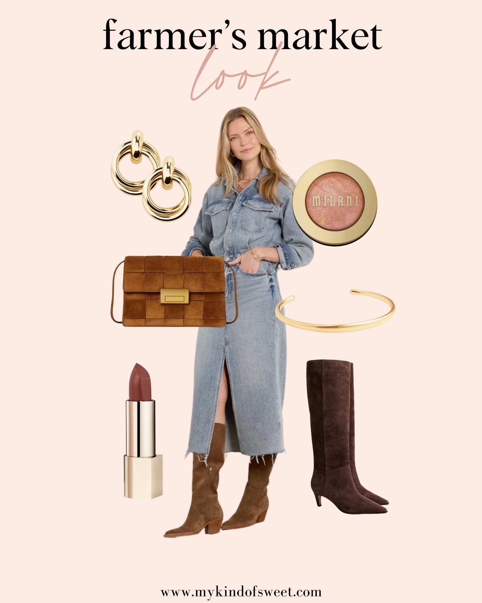 A denim dress and brown boots make the perfect combo for a laid-back farmer’s market look. Effortlessly stylish and comfy for a day of picking fresh finds.

#LTKSeasonal #LTKStyleTip