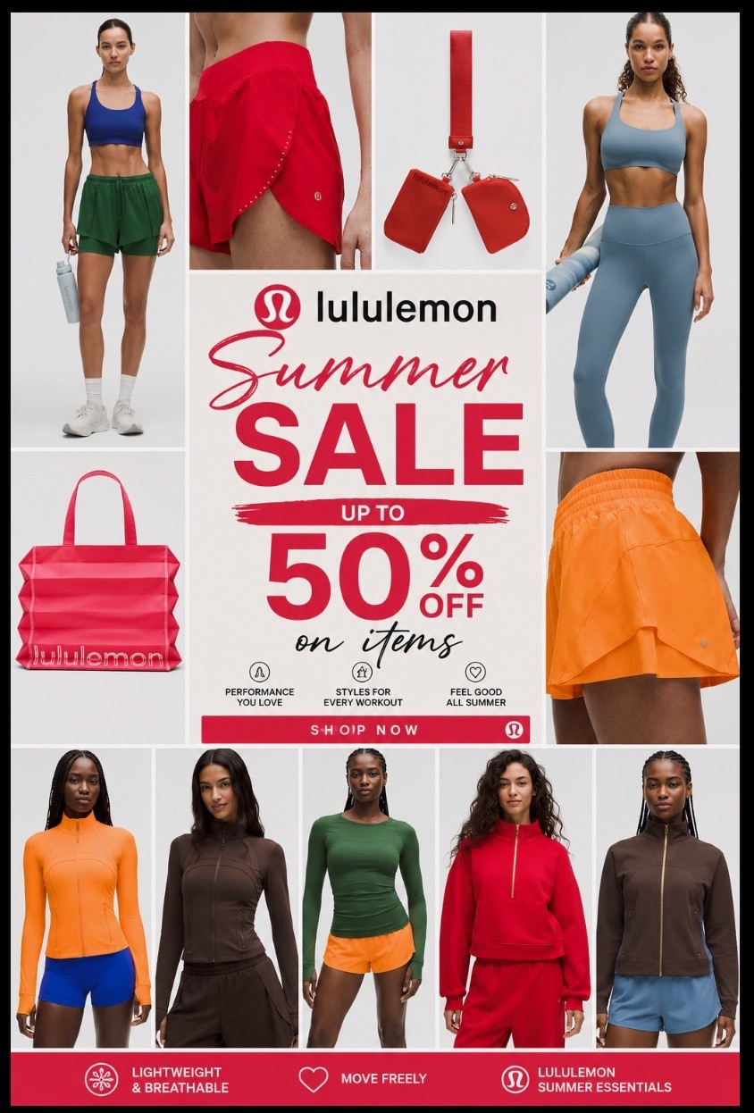 The Lululemon Summer Sale is here! ☀️ So many of my favorite activewear styles, shorts, jackets, bags, and more are now up to 50% off. If you've been waiting to grab your favorites, now is the time—sizes are going fast! Shop all my top picks below. 💛🏃‍♀️🛍️

#LTKdayinmylife #LTKOver40 #LTKSaleAlert