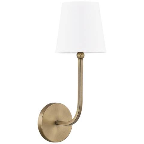 Capital Dawson 17" High Aged Brass Metal Wall Sconce | Lamps Plus