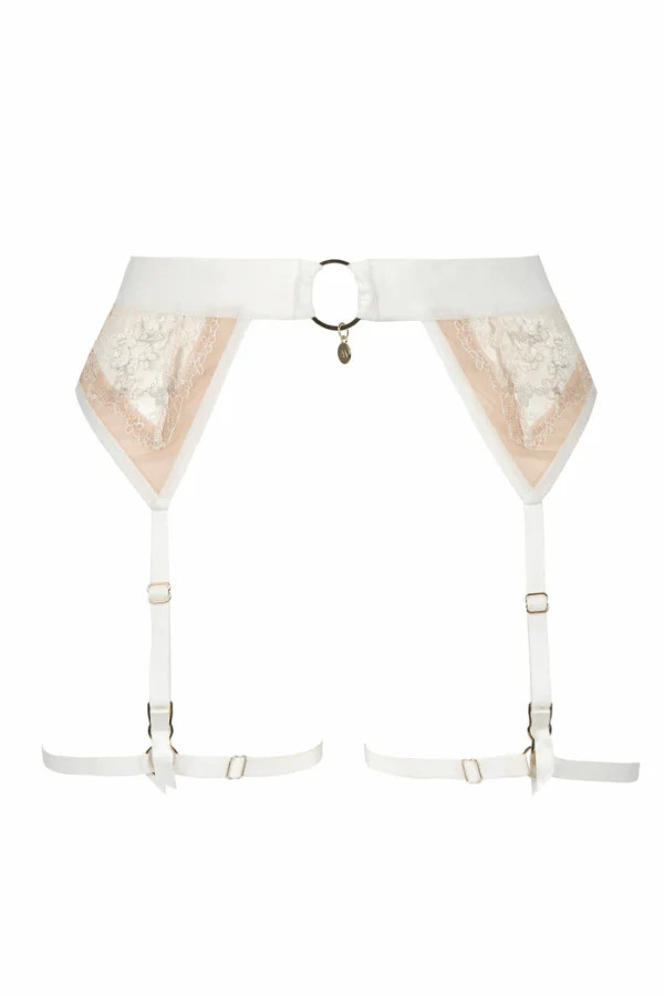 Après Minuit Suspender Belt - White | Chérie Amour