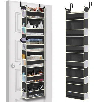 Over The Door Storage Organizer, Back Of Door Organizers For Baby Accessories And Children's Toys (13"X5"X54", Black) | Wayfair North America