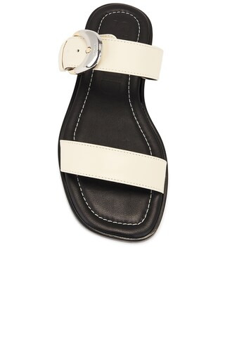 Staud Harlow Flat Sandal in Cream | FWRD | FWRD 