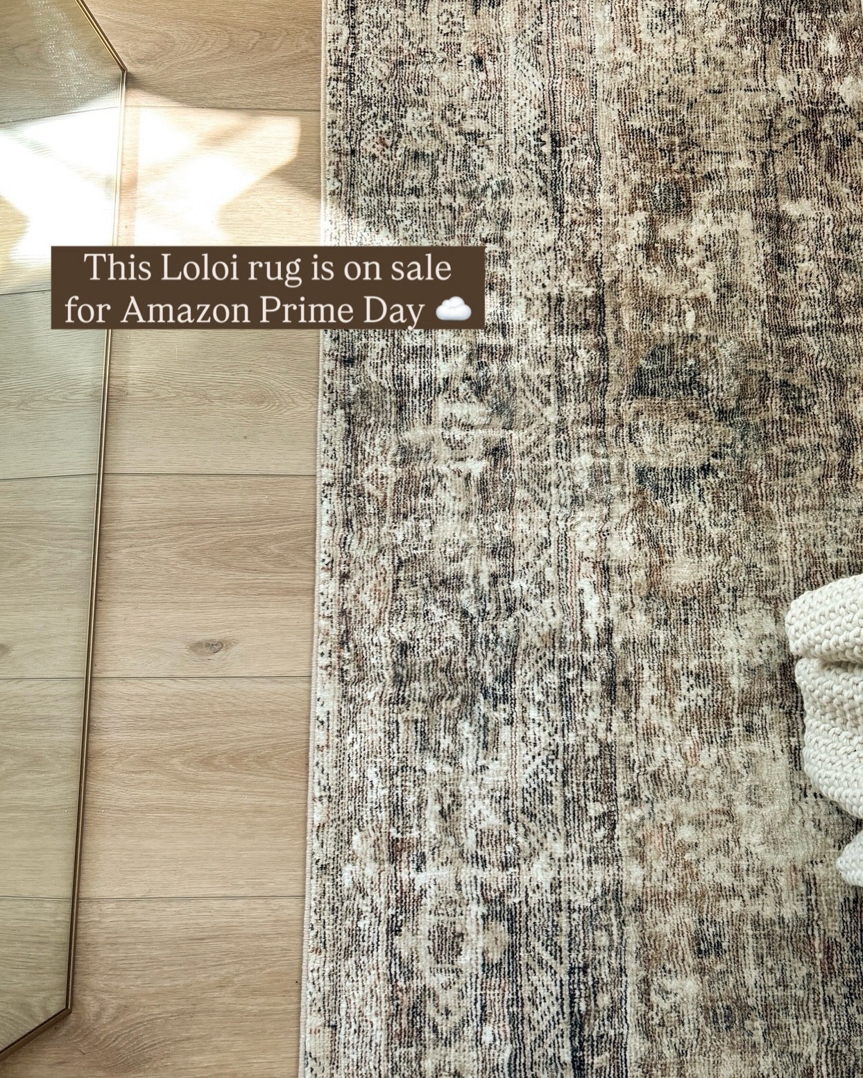 My soft as a cloud @loloirugs x @amberinteriors vintage inspired rug is on sale for Amazon Prime Day! The rich tones and the vintage pattern are absolute perfection. Not to mention, the CloudPile technology makes it very plush and so soft! 🤎☁️

This is the Morgan rug in the color Sunset/Ink. 

#LTKHome #LTKSaleAlert #LTKStyleTip