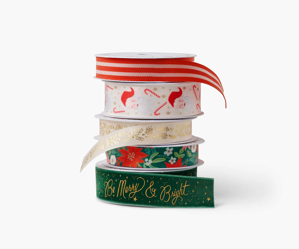 Ribbon Set of 5 - Be Merry And Bright | Rifle Paper Co.