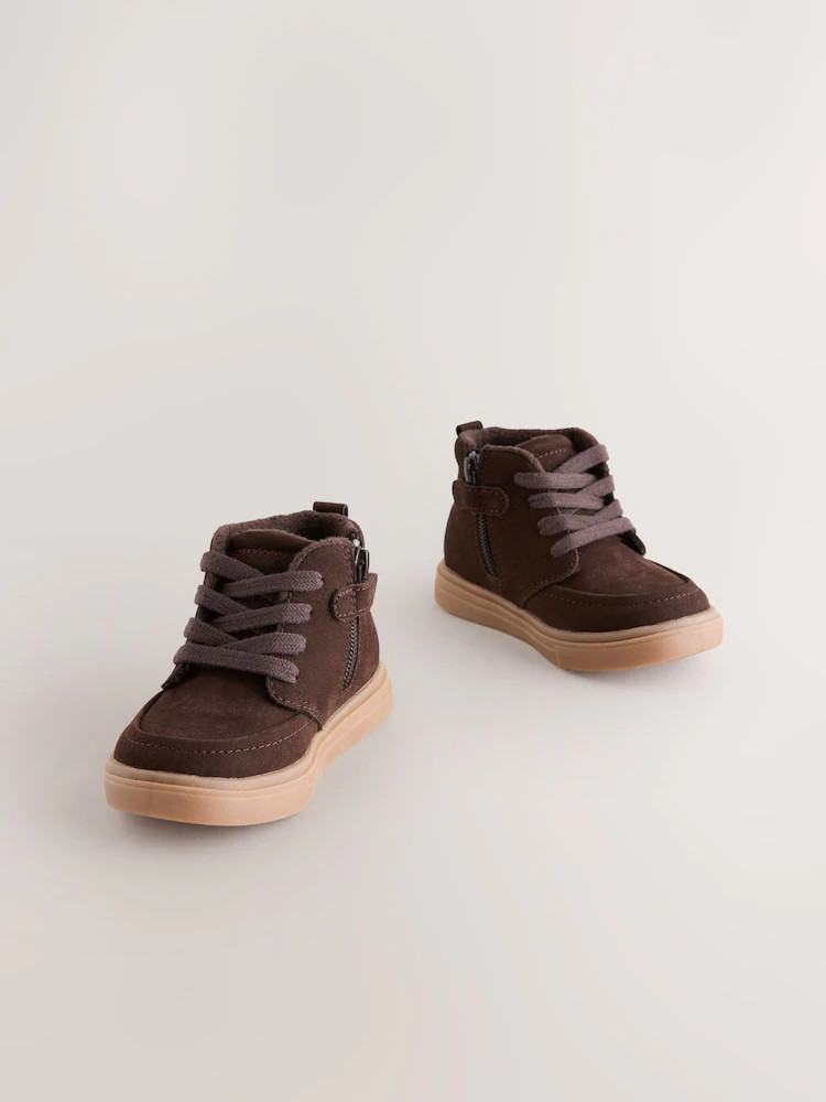 Brown Chocolate Standard Fit (F) Warm Lined Chukka Boots | Next EU